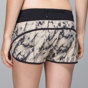 NEW Lululemon Speed Short 2.5" Great Granite Black Mojave Tan / Black